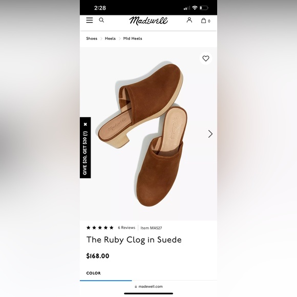 Madewell “Ruby clog” - Picture 1 of 6